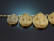 England circa 1890! Rare lava cameo necklace in gold-plated silver
