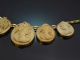 England circa 1890! Rare lava cameo necklace in gold-plated silver