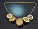 England circa 1890! Rare lava cameo necklace in gold-plated silver
