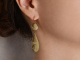 Naples circa 1880! Rare lava cameo earrings made of 333 gold and gold-plated tombac