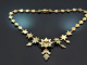 Austria circa 1880! Beautiful garnet necklace made of gold-plated tombac