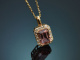 Fine Rose! Edler Turmalin Diamant Anh&auml;nger mit Kette aus Gold 585