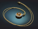 Sunny Yellow! Feiner Goldberyll-Diamant Anh&auml;nger mit Kette aus Gold 585