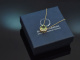 Delicate peridot and diamond pendant with a 585 gold chain