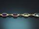 Fr&ouml;hliches Farbstein Armband aus Gold 585 mit Aquamarin Turmalin Peridot