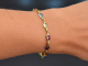 Fr&ouml;hliches Farbstein Armband aus Gold 585 mit Aquamarin Turmalin Peridot