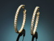 Elegant and classic diamond hoop earrings in 585 gold