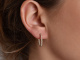 Elegant and classic diamond hoop earrings in 585 gold