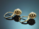 Delicate diamond earrings with cultured pearls in 585 gold
