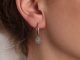 Feine Ohrringe mit cognacfarbenen Diamanten aus Ros&eacute;gold 750