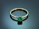 Fine Green! Delicate and elegant emerald ring in 750 gold