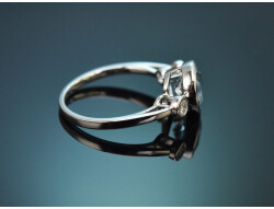 Edler Aquamarin-Diamant Ring aus Wei&szlig;gold 585