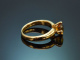 Schlichter Design Ring mit feinem Citrin aus Gold 750