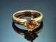 Schlichter Design Ring mit feinem Citrin aus Gold 750