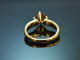 Schlichter Design Ring mit feinem Citrin aus Gold 750