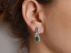 Festive emerald and diamond earrings in 750 white gold