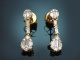 Klassische Diamant Ohrringe in Tropfenform aus Gold 750