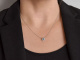 Sky Blue! Sch&ouml;nes Topas Diamant Collier aus Wei&szlig;gold 750