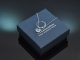 Sky Blue! Sch&ouml;nes Topas Diamant Collier aus Wei&szlig;gold 750