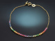 Happy Rainbow! Colourful gemstone bracelet in 750 gold with ruby sapphire peridot