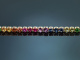 Happy Rainbow! Colourful gemstone bracelet in 750 gold with ruby sapphire peridot