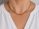 Happy Rainbow! Buntes Farbstein Collier aus Gold 750 mit Rubin Saphir Peridot