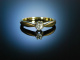 Marry Me! Klassischer Diamant Solit&auml;r Ring Gold 585 Brilliant ca. 0,12 ct Verlobung Engagement Diamond Ring