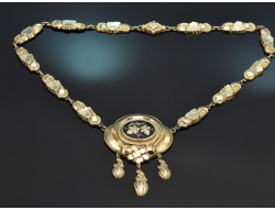 Um 1860! Sch&ouml;ne Biedermeier Kette aus vergoldetem...