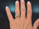 Um 1900! Gl&uuml;cks Hufeisen Ring mit Lagenachat aus Gold 585