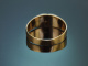 Um 1890! Schlichter historischer Bandring mit Naturperle aus Gold 585