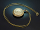 Um 1900! H&uuml;bscher Medaillon Anh&auml;nger mit Kette aus Gold 333