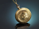 Um 1900! H&uuml;bscher Medaillon Anh&auml;nger mit Kette aus Gold 333