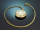 Um 1900! H&uuml;bscher Medaillon Anh&auml;nger mit Kette aus Gold 333