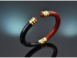 Italien um 1985! Schicker Armreif mit Emaille-Lack und...