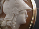 Antike Muschel Gemmen Brosche Kamee Perseus Gold 9 Kt England um 1850 cameo brooch