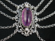 Sch&ouml;nes Trachten Set! Collier und Ring Kropfkette Silber 835 Amethyst Gmund um 1950