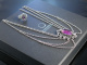 Sch&ouml;nes Trachten Set! Collier und Ring Kropfkette Silber 835 Amethyst Gmund um 1950