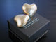 Golden Heart! Ohrclipse CADA München um 2005 Sterling Silber vergoldet Herzform
