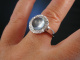 Ring WG 750, Topas Cabochon, Brillanten