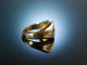 Statement for Men! Grosser Ring Gelbgold 585 Diamanten USA um 1960
