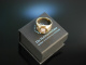 Statement for Men! Grosser Ring Gelbgold 585 Diamanten USA um 1960