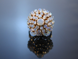 Traumhafter Vintage Ring! Cluster Ring Opal Gold 585 USA...