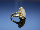 Exclusively Elegant! Aparter Ring Gelbgold 585 Opal Brillanten