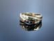 Ring Gold 333 Smaragd Rubin Zirkonia um 1990