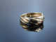 Ring Gold 333 Smaragd Rubin Zirkonia um 1990