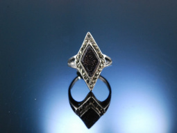 Ring, Sonnenstein, Markasiten, Art D&eacute;co, um 1920