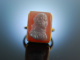 Lord Nelson! Historischer Kamee Ring Lagen Achat Gold 750 England um 1810 Cameo