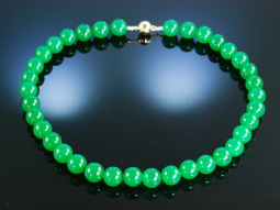 Kette Jade Schlie&szlig;e Gelbgold 585