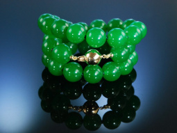 Kette Jade Schlie&szlig;e Gelbgold 585