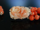 Kette Koralle 3-reihig Schließe Silber Engelshautkoralle Rosenblütenform